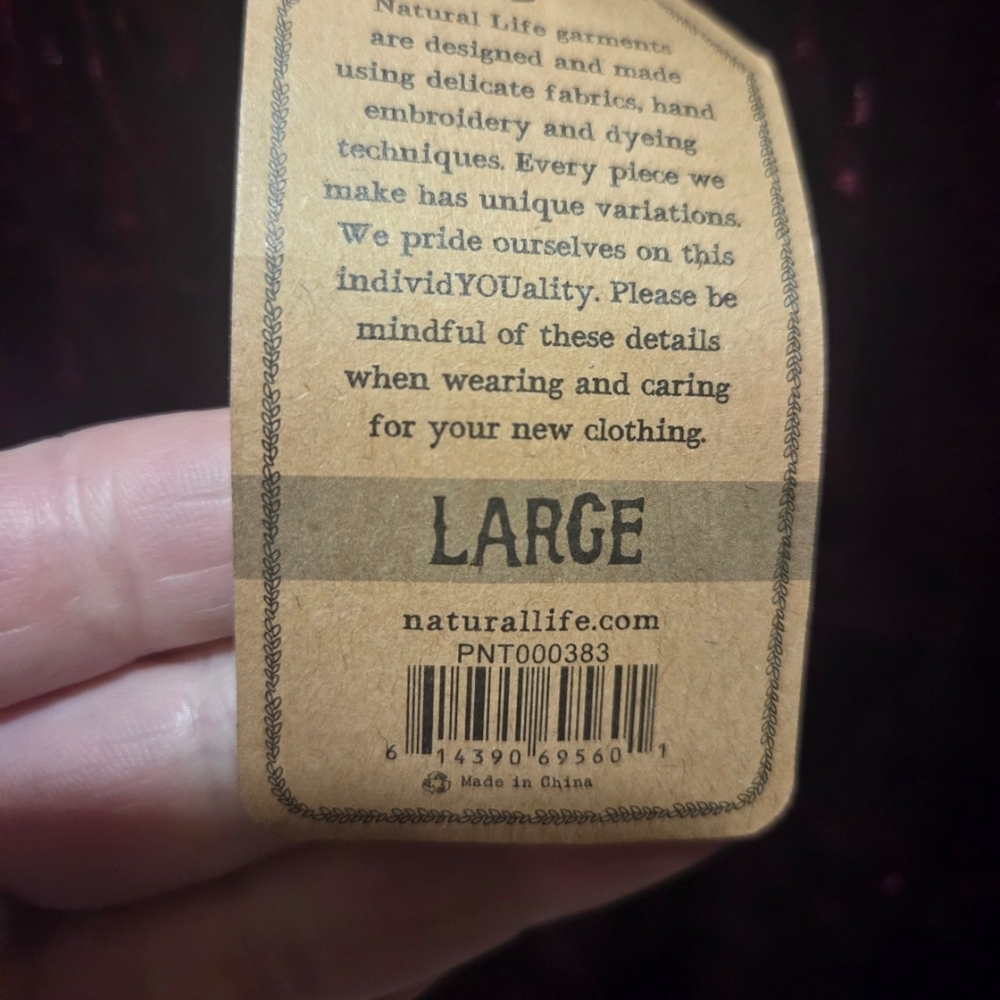 NATURAL LIFE Burgundy Velvet Wide-Leg Pants - Picture 6 of 6